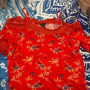 off the shoulder with tank top sleeve